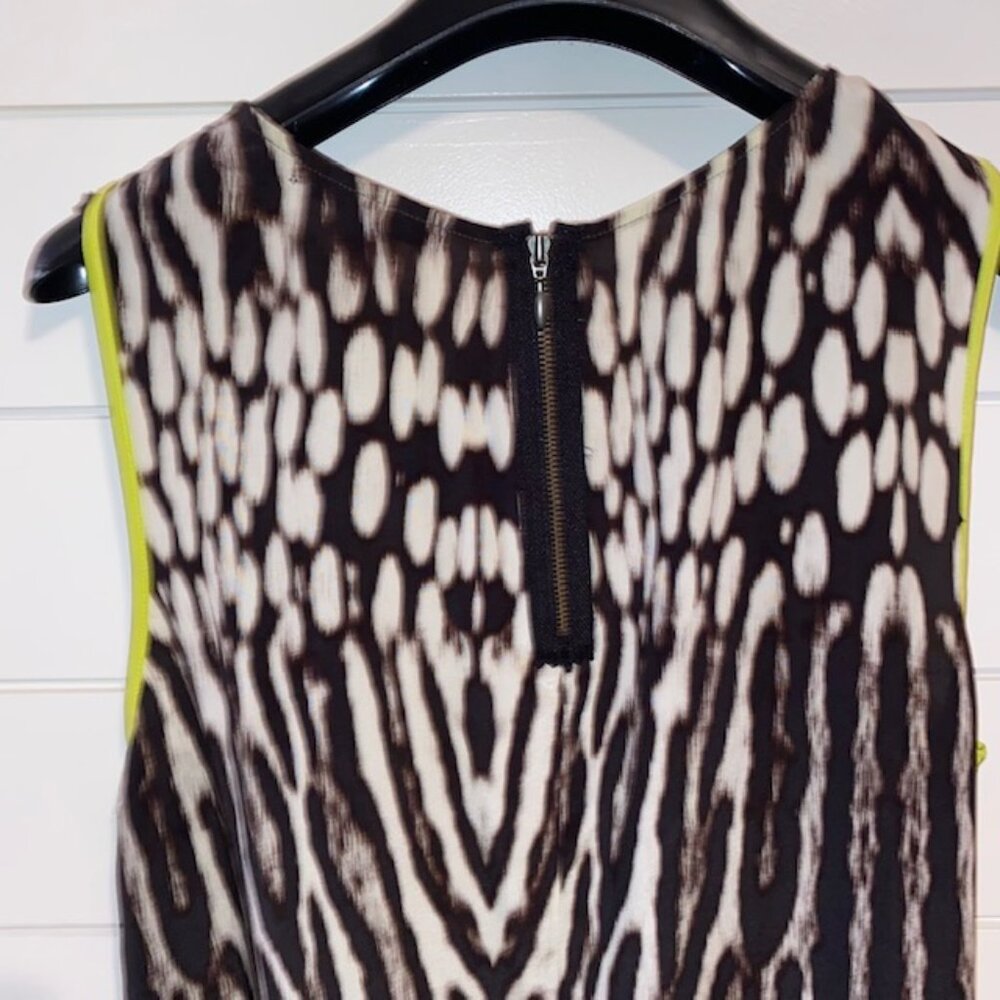 Charlie Jade Silk Dress - Size Large, Holiday Party, Bright Trim - Picture 5 of 7